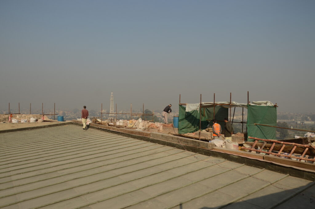 conservation of sheesh mahal attic chamber